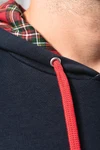 Unisex-Kapuzensweatshirt mit kontrastfarbener Kapuze und Motiven