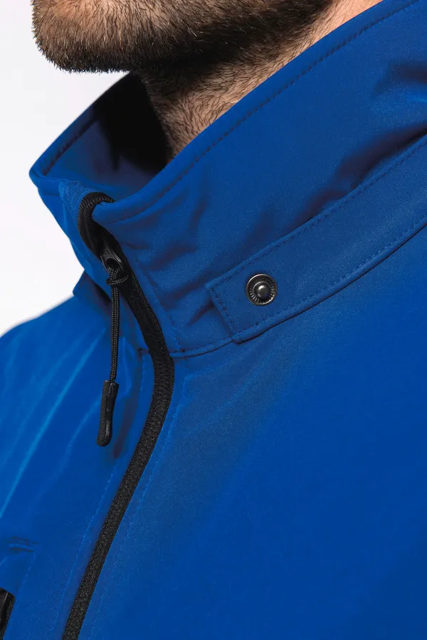 3-lagige Unisex-Softshell-Jacke mit Kapuze und abnehmbaren Ärmeln