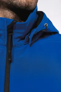 3-lagige Unisex-Softshell-Jacke mit Kapuze und abnehmbaren Ärmeln