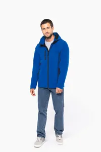 3-lagige Unisex-Softshell-Jacke mit Kapuze und abnehmbaren Ärmeln
