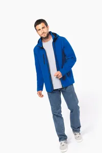 3-lagige Unisex-Softshell-Jacke mit Kapuze und abnehmbaren Ärmeln