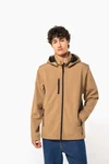 3-lagige Unisex-Softshell-Jacke mit Kapuze und abnehmbaren Ärmeln