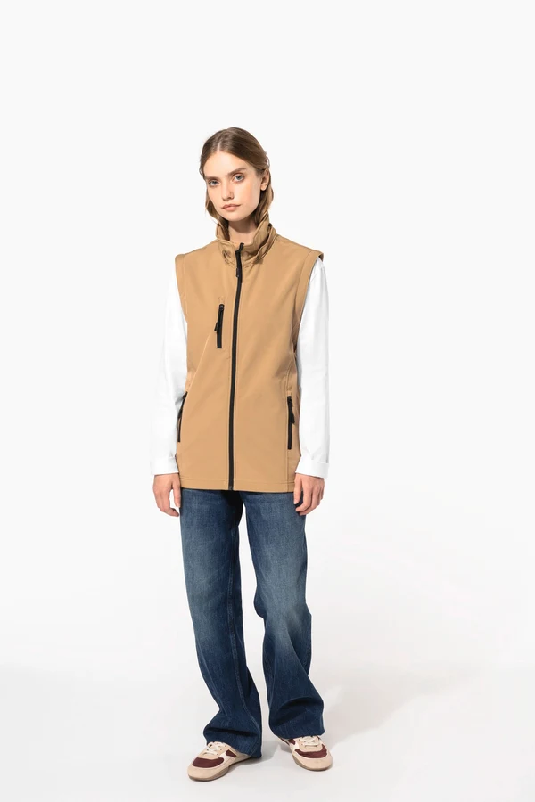 3-lagige Unisex-Softshell-Jacke mit Kapuze und abnehmbaren Ärmeln