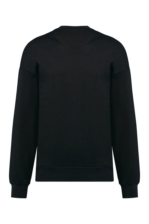 Umweltfreundliches Oversize-Unisex-Sweatshirt mit Rundhalsausschnitt Black