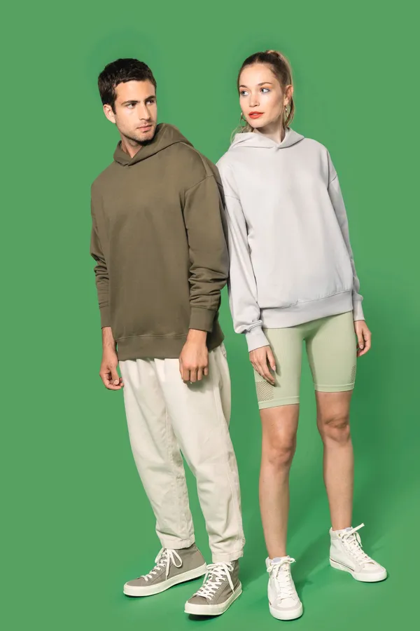 Kapuzensweatshirt aus Molton, Oversize, Unisex