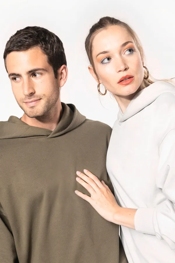 Kapuzensweatshirt aus Molton, Oversize, Unisex
