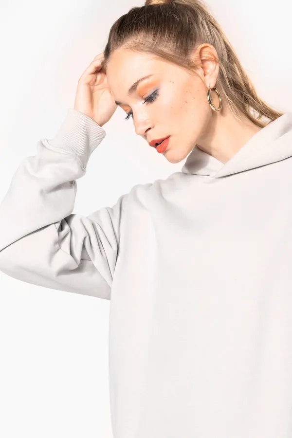 Kapuzensweatshirt aus Molton, Oversize, Unisex