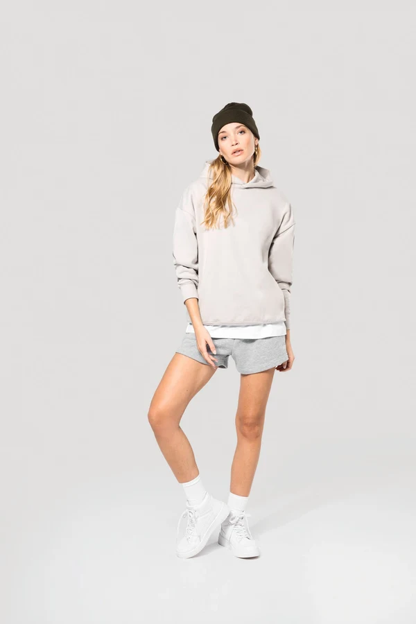 Kapuzensweatshirt aus Molton, Oversize, Unisex