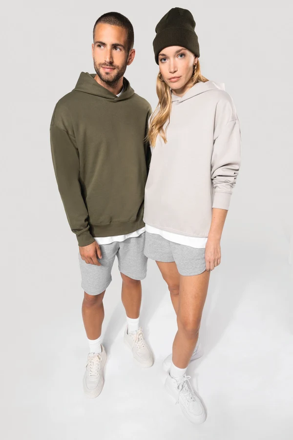 Kapuzensweatshirt aus Molton, Oversize, Unisex