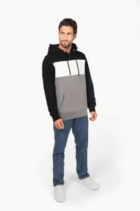 Dreifarbiges Kapuzensweatshirt, Unisex