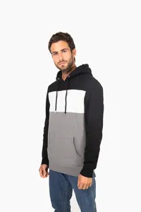 Dreifarbiges Kapuzensweatshirt, Unisex