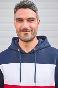 Dreifarbiges Kapuzensweatshirt, Unisex