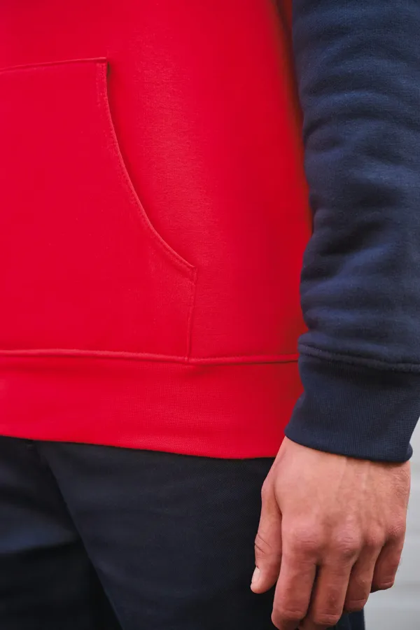 Dreifarbiges Kapuzensweatshirt, Unisex