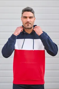 Dreifarbiges Kapuzensweatshirt, Unisex