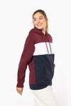 Dreifarbiges Kapuzensweatshirt, Unisex