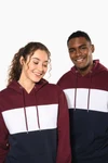 Dreifarbiges Kapuzensweatshirt, Unisex