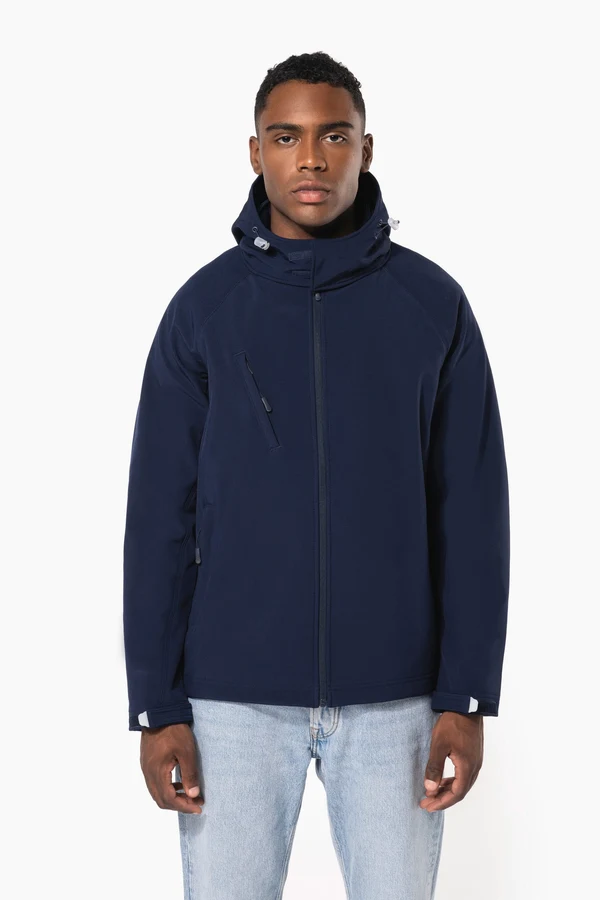 Herren Softshell-Jacke mit Abnehmbare Kapuze