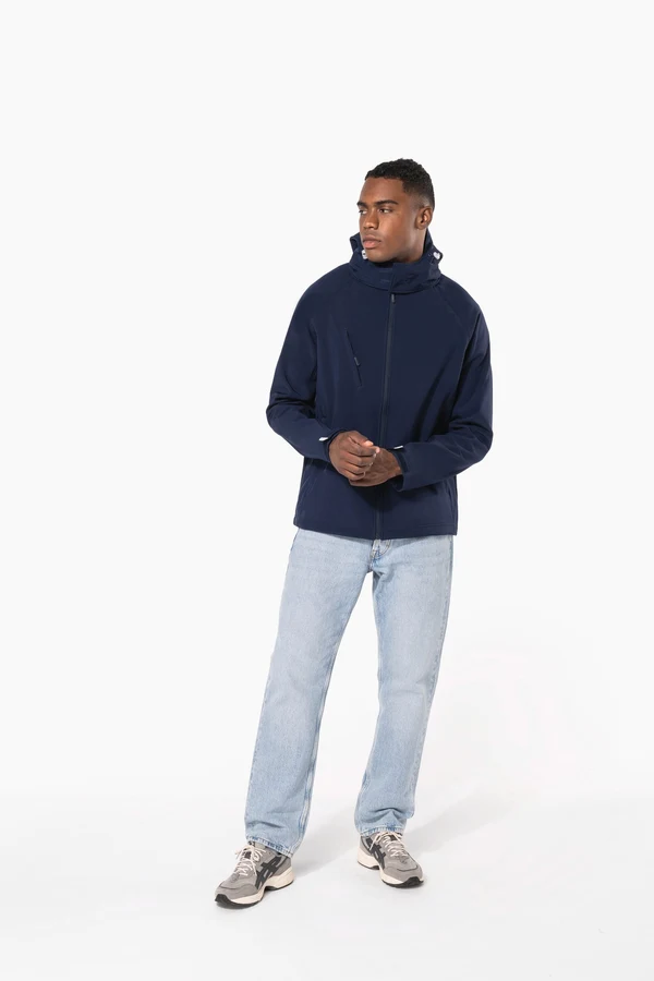 Herren Softshell-Jacke mit Abnehmbare Kapuze