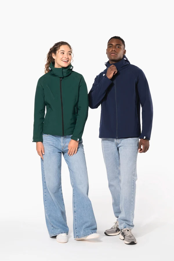 Herren Softshell-Jacke mit Abnehmbare Kapuze