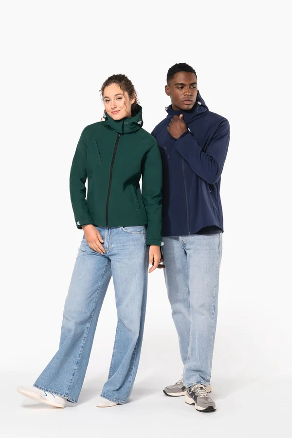 Herren Softshell-Jacke mit Abnehmbare Kapuze