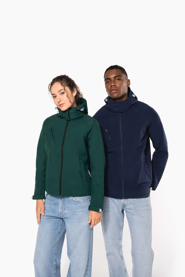 Herren Softshell-Jacke mit Abnehmbare Kapuze