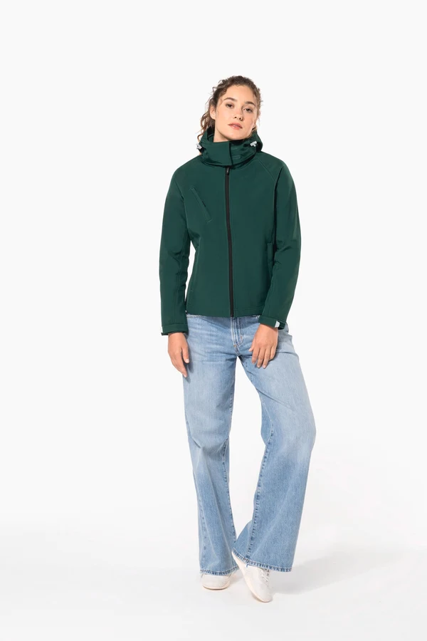 Damen Softshell-Jacke mit Abnehmbare Kapuze