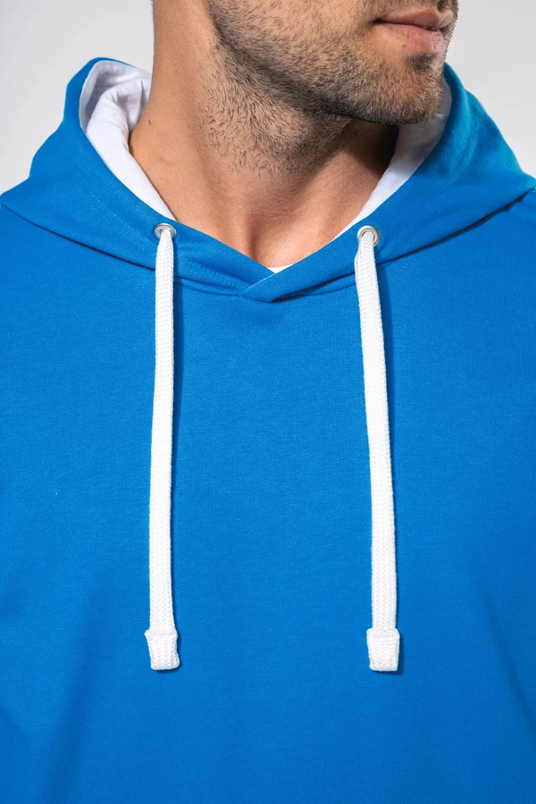 Herren-kapuzensweatshirt bicolor