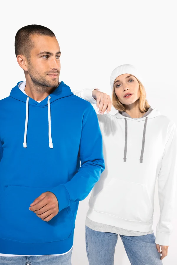 Herren-kapuzensweatshirt bicolor