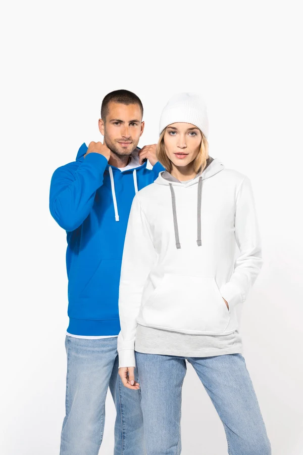 Herren-kapuzensweatshirt bicolor