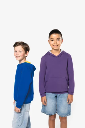Kinder Kapuzenshirt Bicolor
