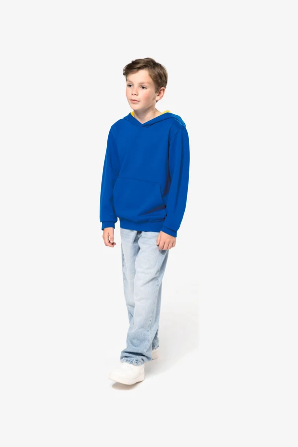 Kinder Kapuzenshirt Bicolor