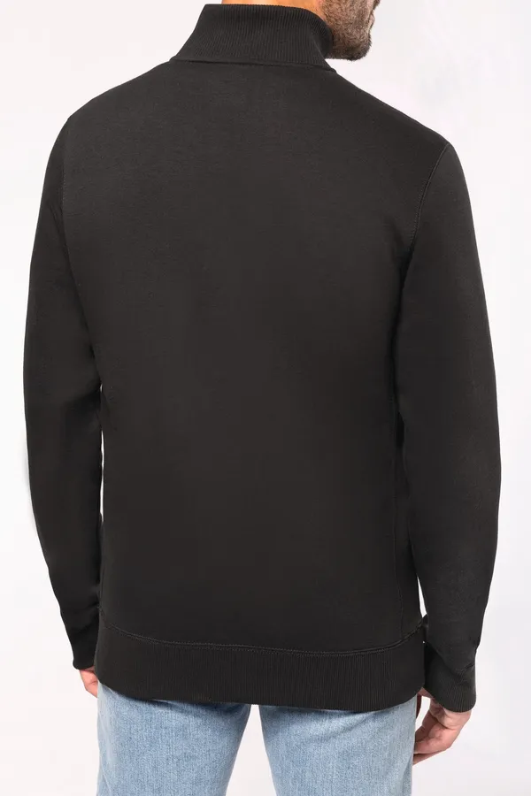 Herren Fleece-Sweater mit Reißverschluss
