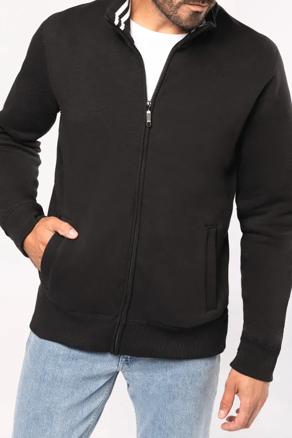 Herren Fleece-Sweater mit Reißverschluss
