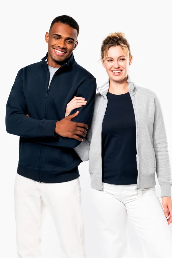 Herren Fleece-Sweater mit Reißverschluss