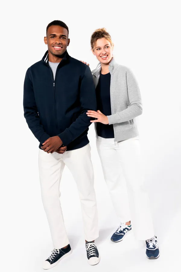 Herren Fleece-Sweater mit Reißverschluss