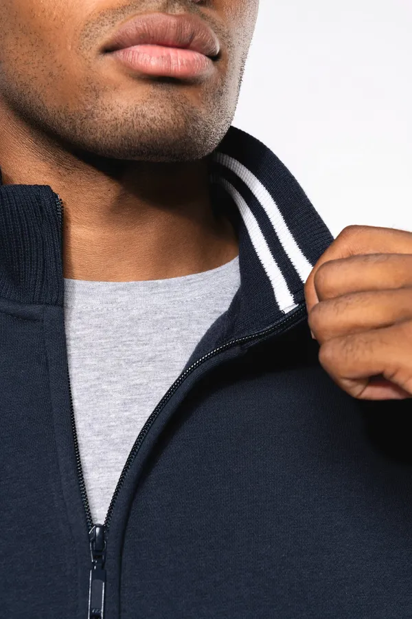Herren Fleece-Sweater mit Reißverschluss