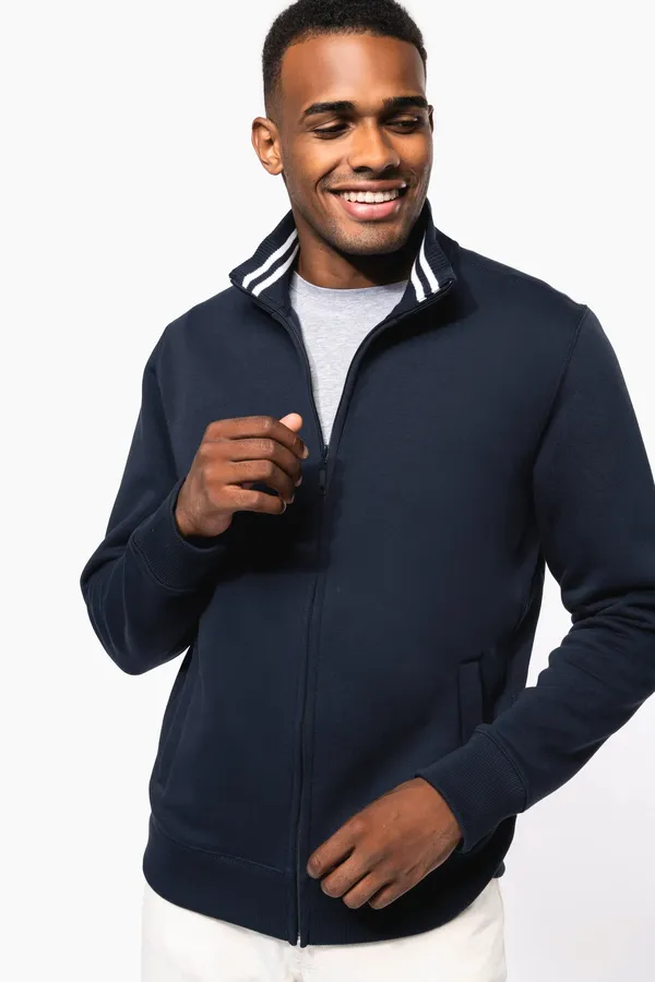 Herren Fleece-Sweater mit Reißverschluss