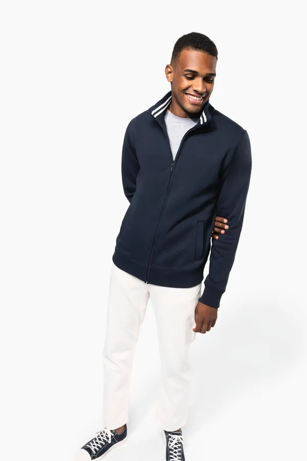 Herren Fleece-Sweater mit Reißverschluss