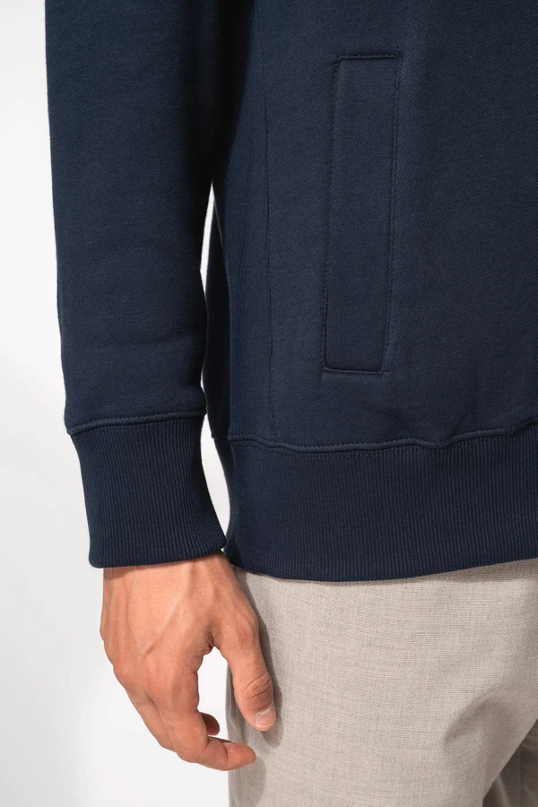 Herren Fleece-Sweater mit Reißverschluss