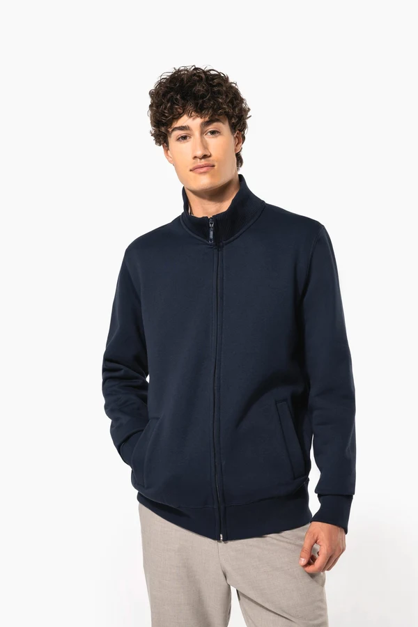 Herren Fleece-Sweater mit Reißverschluss