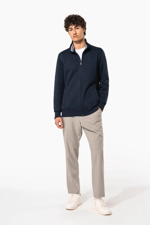Herren Fleece-Sweater mit Reißverschluss