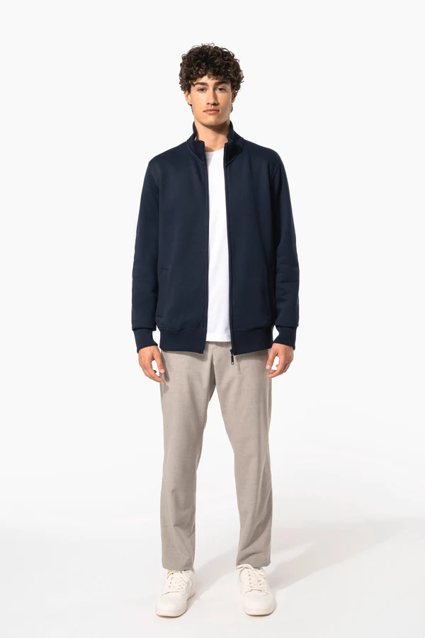 Herren Fleece-Sweater mit Reißverschluss