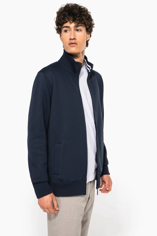 Herren Fleece-Sweater mit Reißverschluss