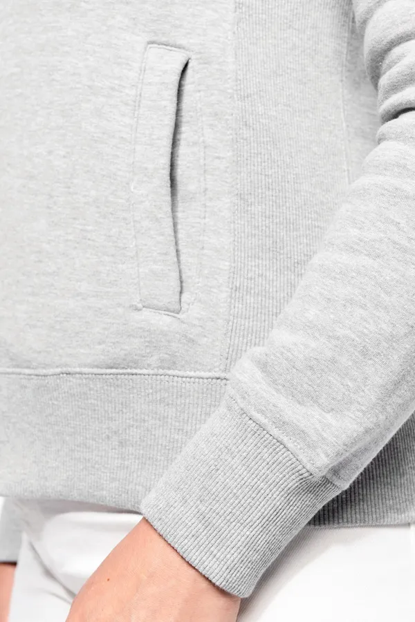Damen Fleece-Sweater mit Zip