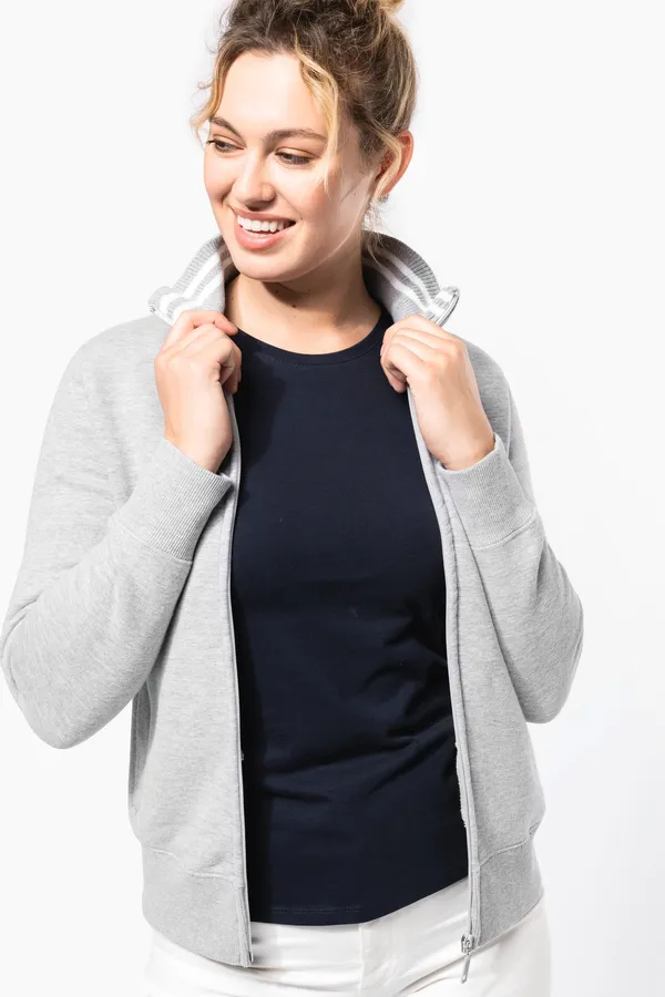 Damen Fleece-Sweater mit Zip