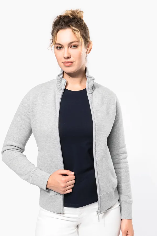 Damen Fleece-Sweater mit Zip