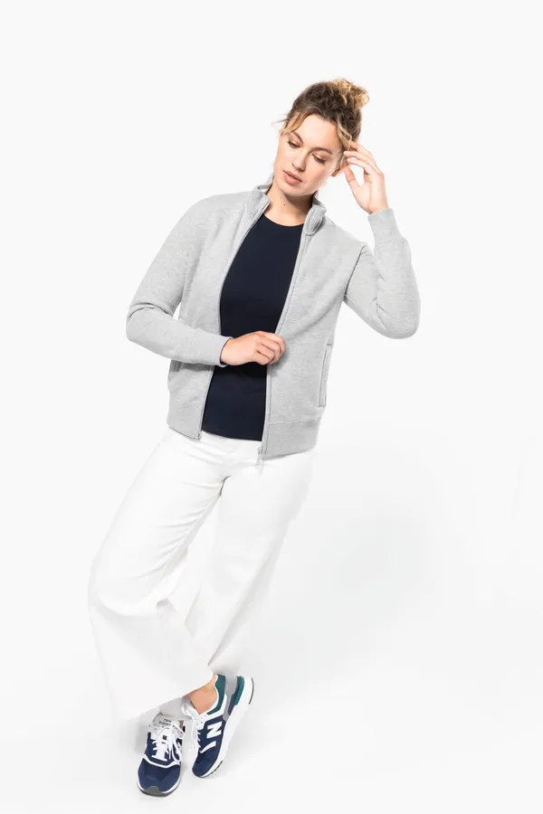 Damen Fleece-Sweater mit Zip