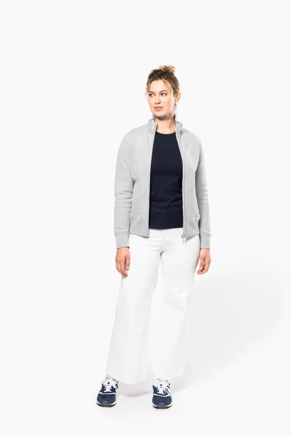 Damen Fleece-Sweater mit Zip