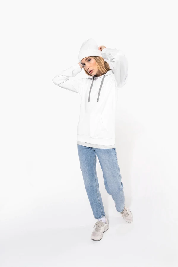 Damen-kapuzensweatshirt bicolor
