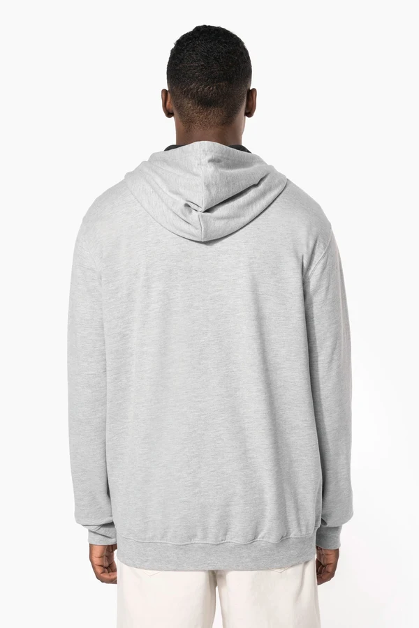 HERREN-KAPUZENSWEATSHIRT BICOLOR mit Reißverschluss